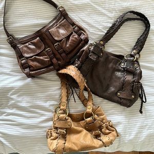 Kooba purses / bags - set of 3 in shades of brown/blond. Gently loved.